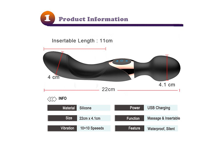 10 Speeds Powerful Big Vibrators for Women Magic Wand Body Massager Sex Toy For Woman Clitoris Stimulate Female Sex Products
